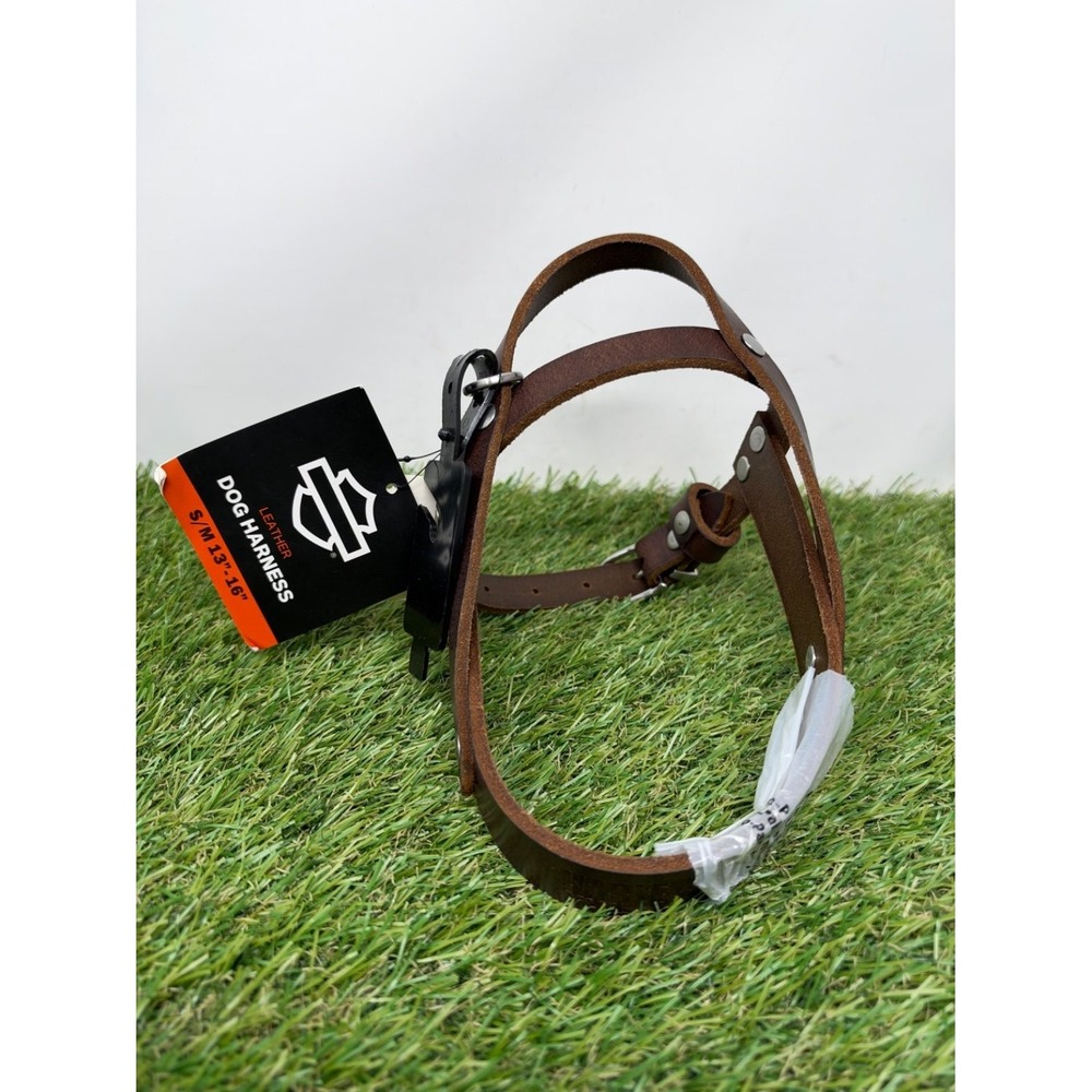 Dog Harness Harley-Davidson S567556 C1604 S/M (13"-16") Brown NWT Unisex Leather